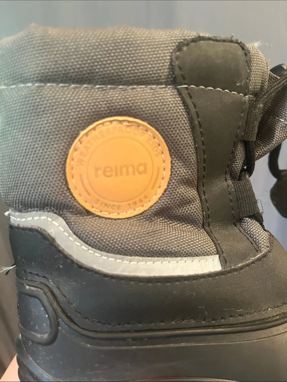 Reima Black Weatherproof Kids Winter Boots